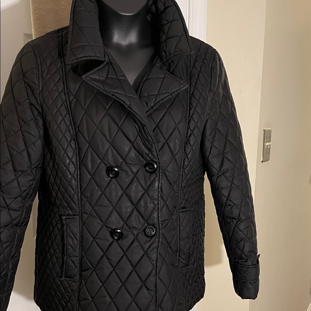 Women's Black Quilted Spring Jacket XL